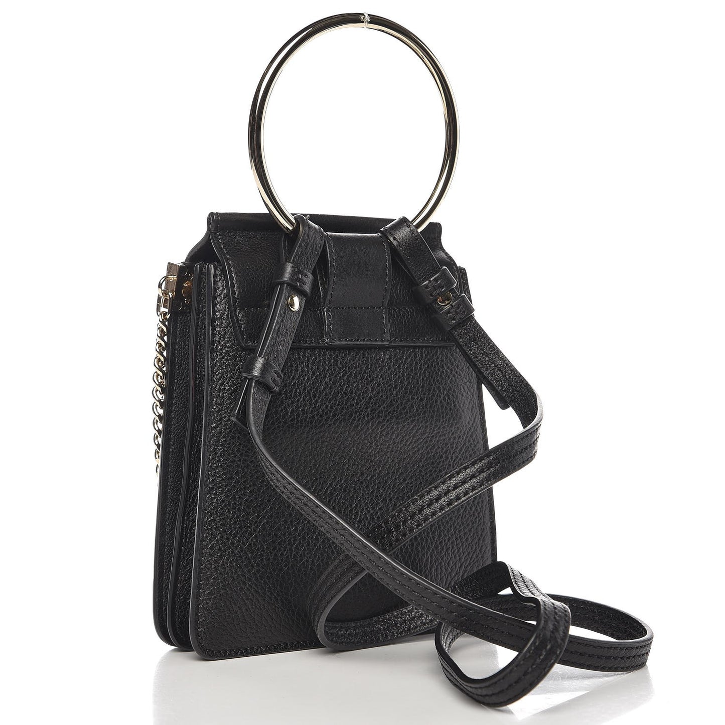 Velvet Calfskin Star Mini Faye Bracelet Bag Black