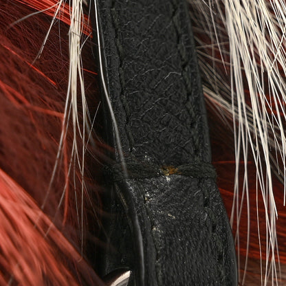 Fendi Mink Fox Rabbit Fur Juju Monster Bag Bug Charm Dark Red 4 of 5
