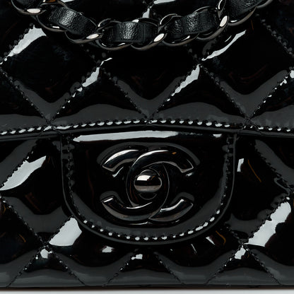 Chanel Patent Calfskin Quilted Mini Square Flap So Black 9 of 11