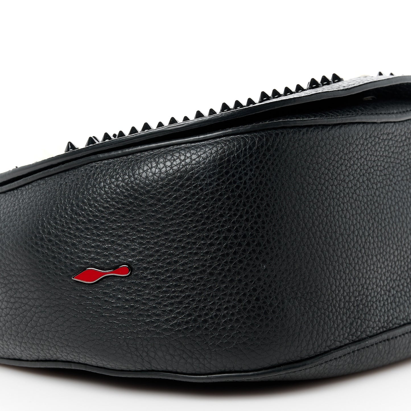 Calfskin Spikes Panettone Messenger Black Multicolor