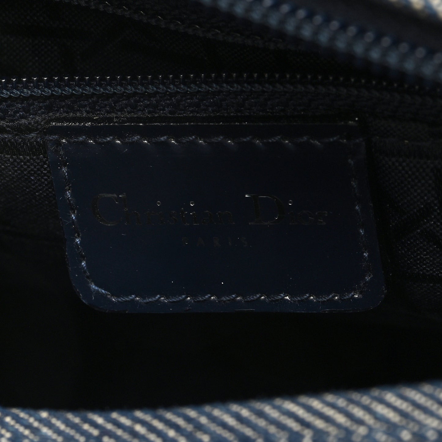 Denim Cannage Medium Lady Dior Blue