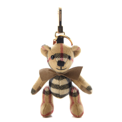 Burberry Cashmere Vintage Check Thomas Bear Bag Charm Antique Yellow 1 of 4