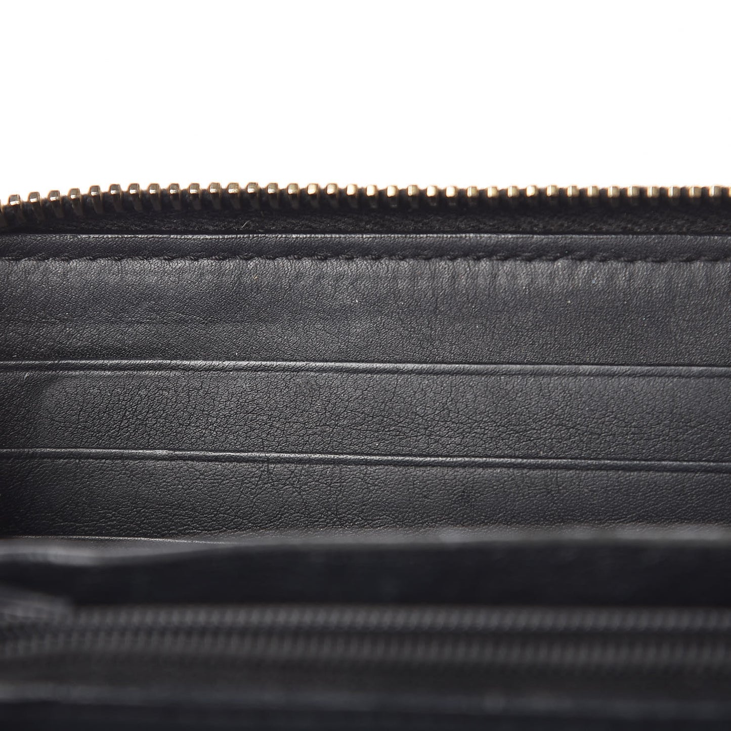 Calfskin Classic Y Ligne Zip Around Wallet Black