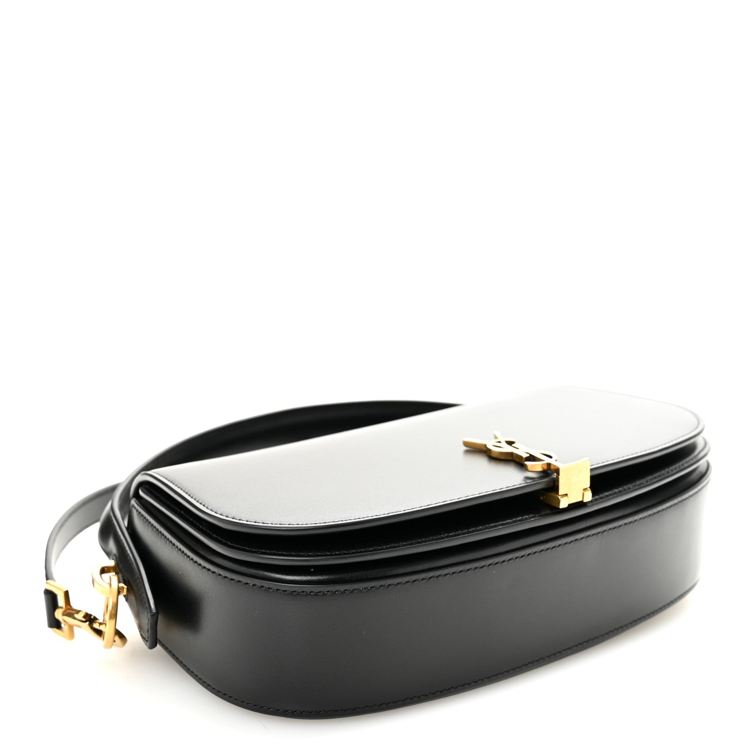 Saint Laurent Box Calfskin Voltaire Top Handle Crossbody Bag Black 3 of 9