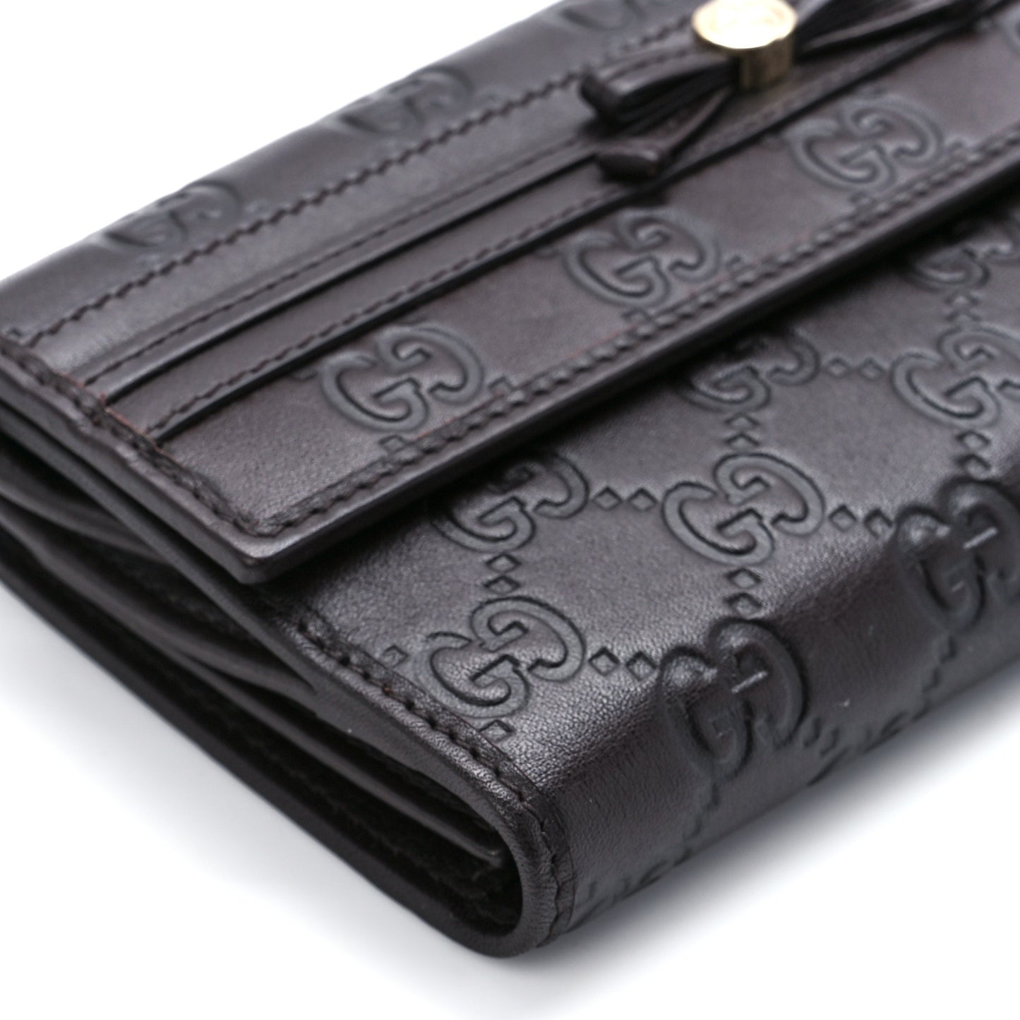 Guccissima Mayfair Continental Wallet Dark Brown
