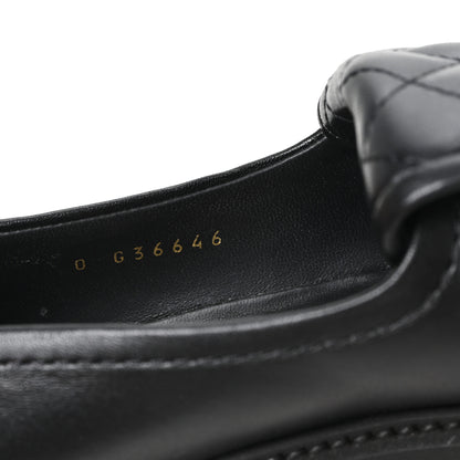 Chanel Lambskin Quilted CC Turnlock Loafers 36 Black 9 of 10