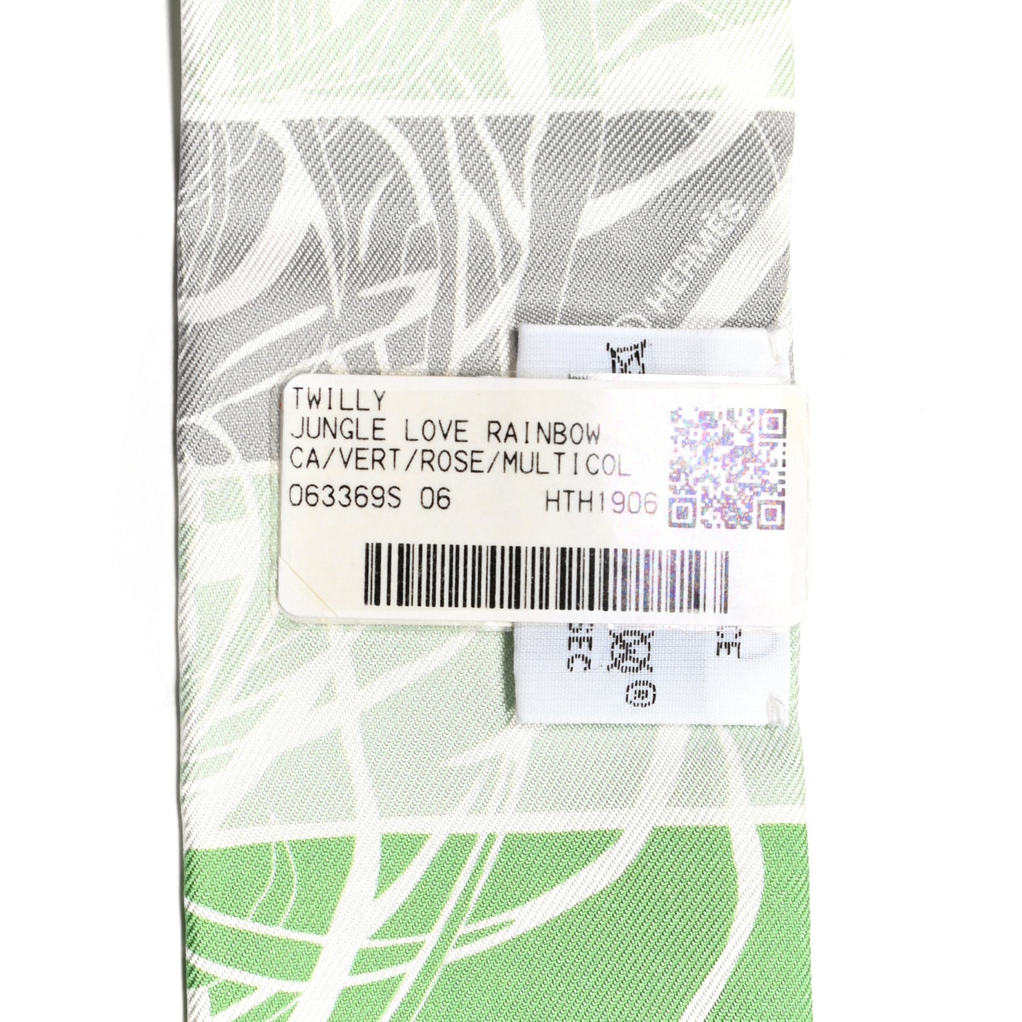 Silk Jungle Love Rainbow Twilly Vert Rose Jaune Fluo