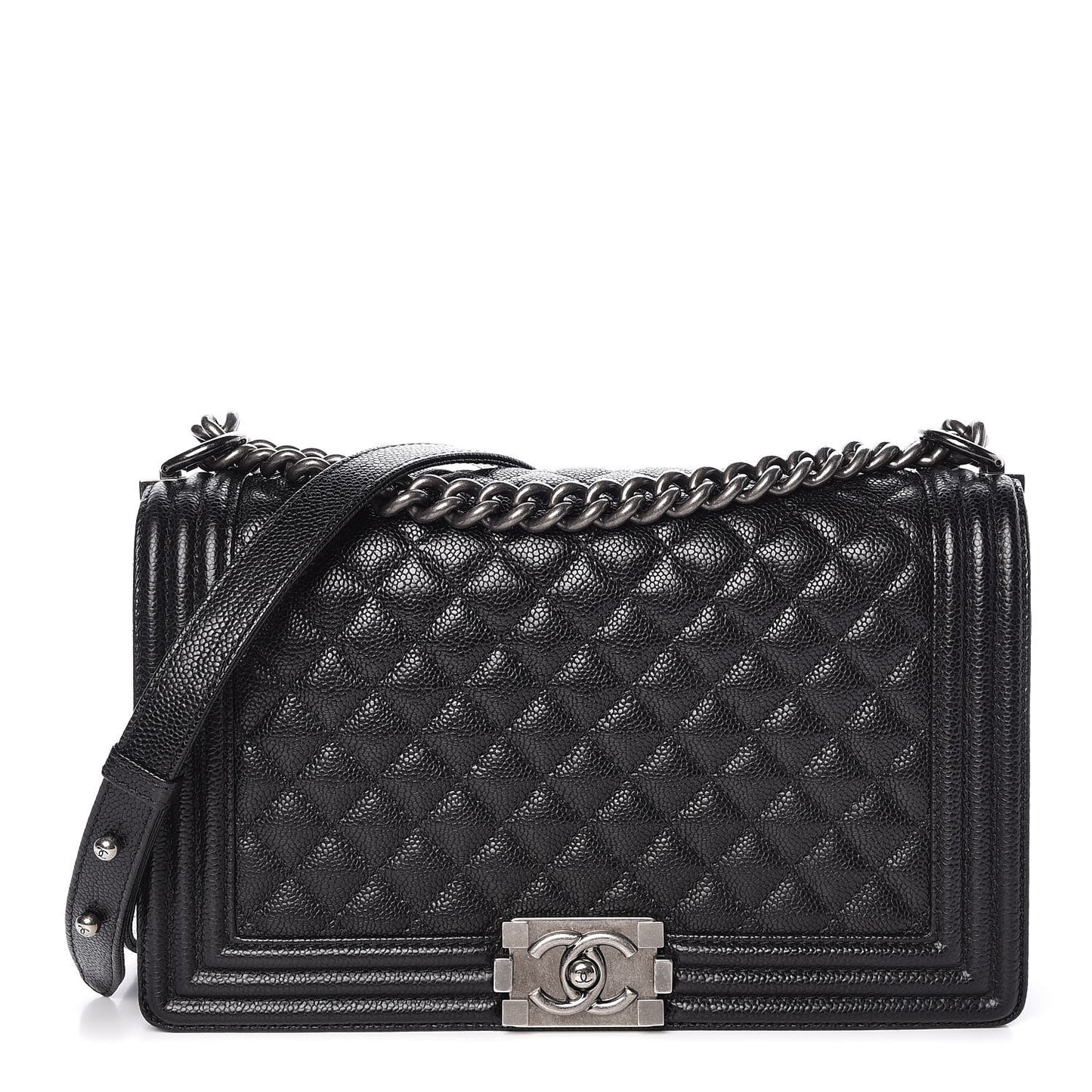 Caviar Quilted New Medium Boy Flap Black
