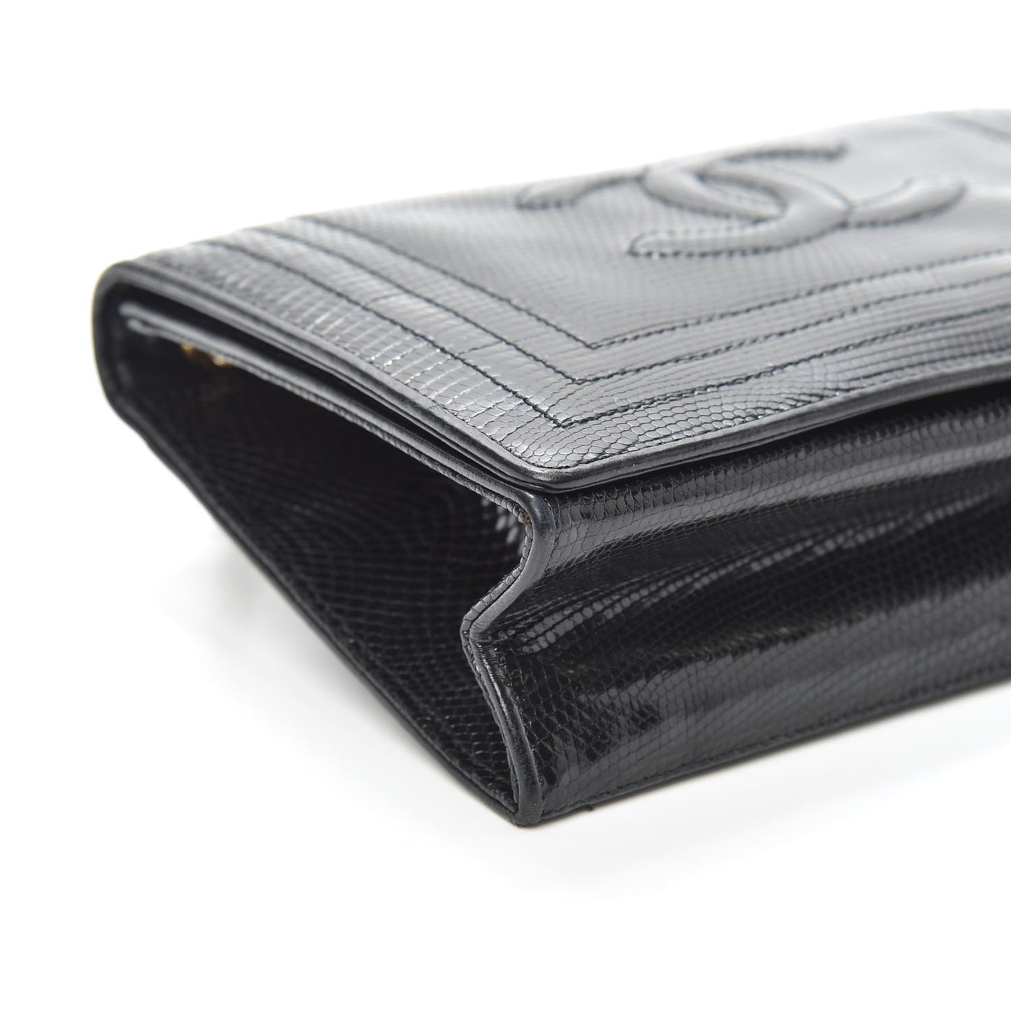 Lizard CC Mini Flap Bag Black