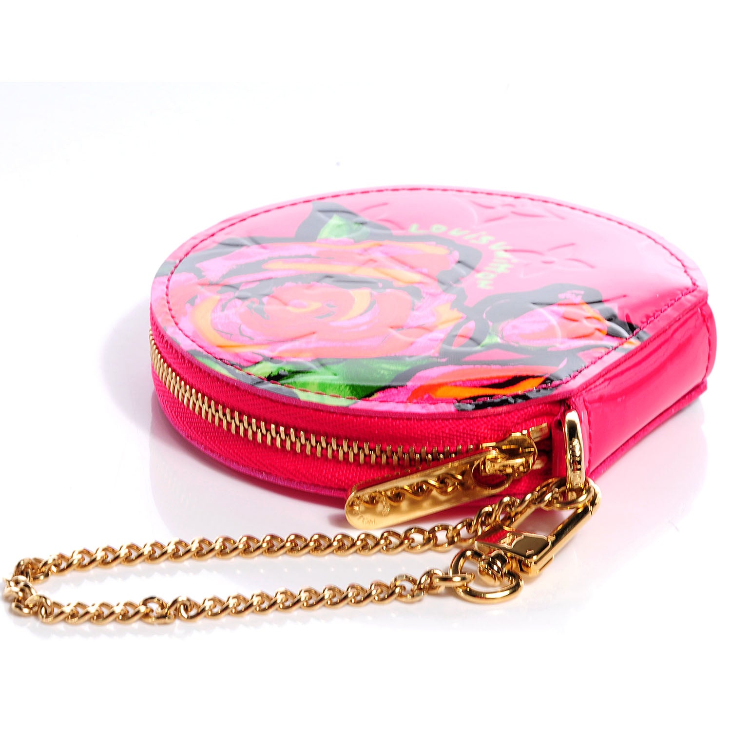 Louis Vuitton Vernis Roses Chapeau Coin Purse Rose Pop 3 of 7