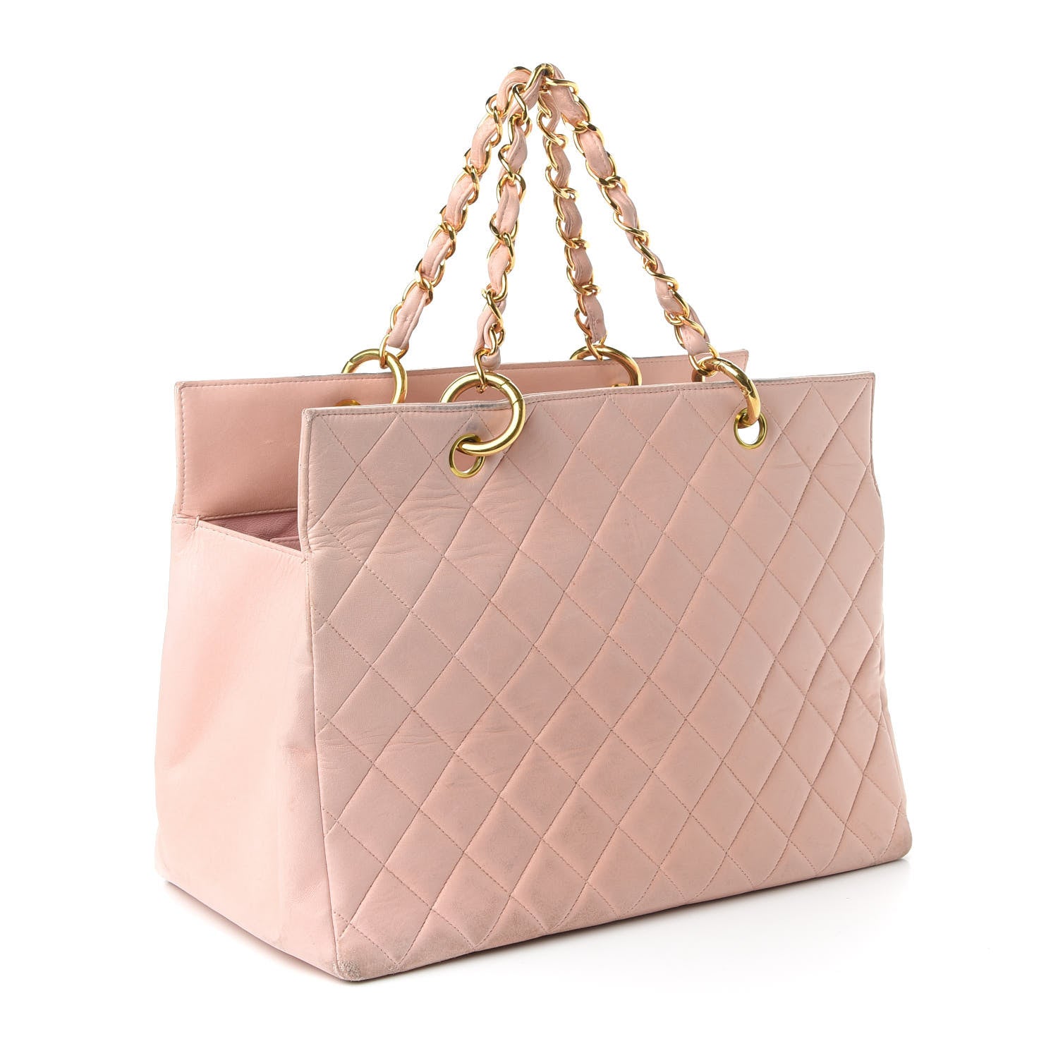 Chanel Lambskin Quilted Grand Shopping Tote GST Pink 3 of 18
