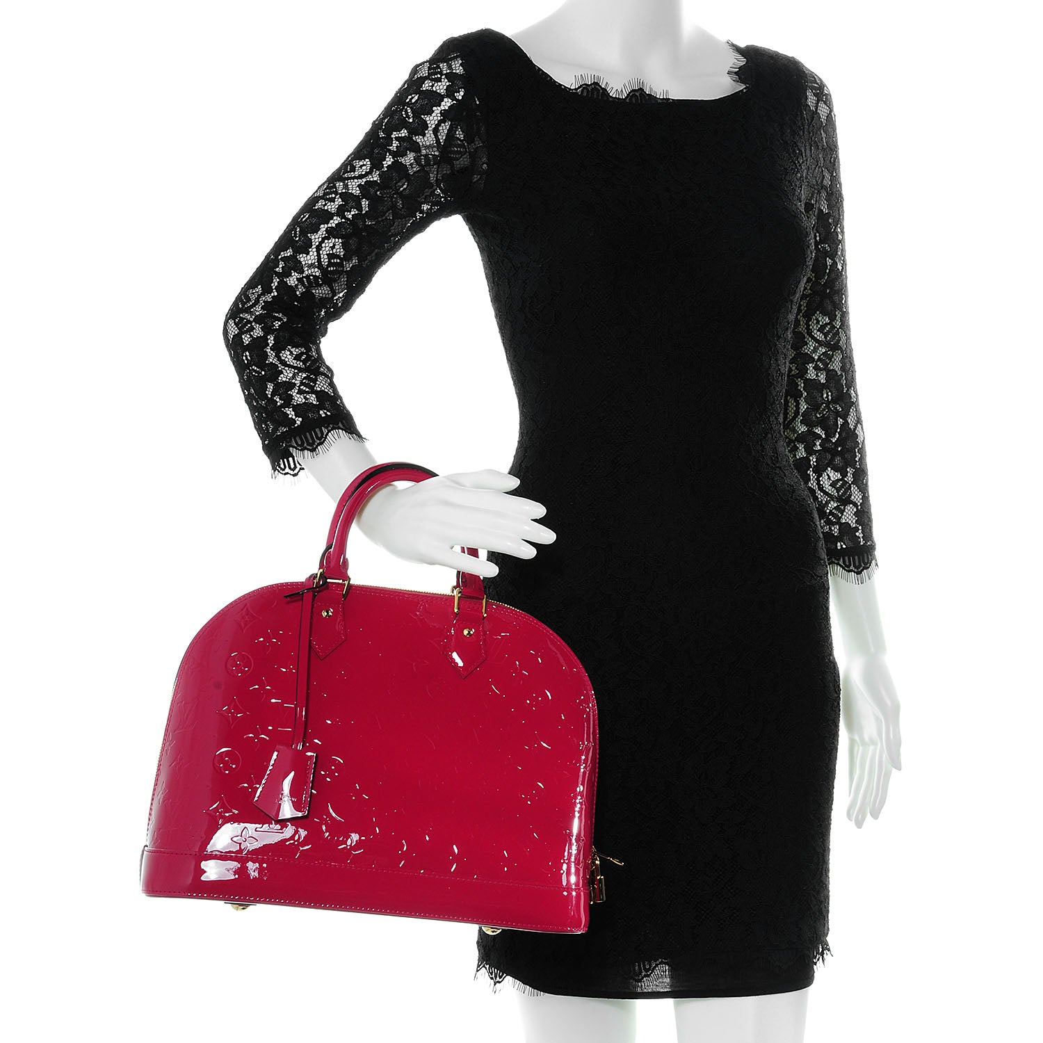 Louis Vuitton Vernis Alma MM Rose Indien 2 of 8