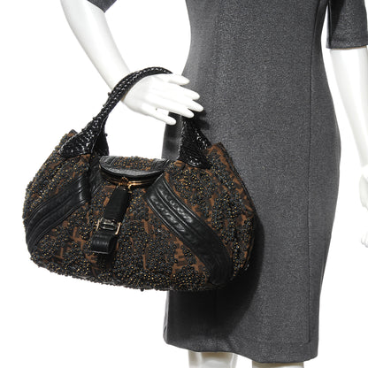 Fendi Nappa Zucca Studded Spy Tobacco 2 of 9