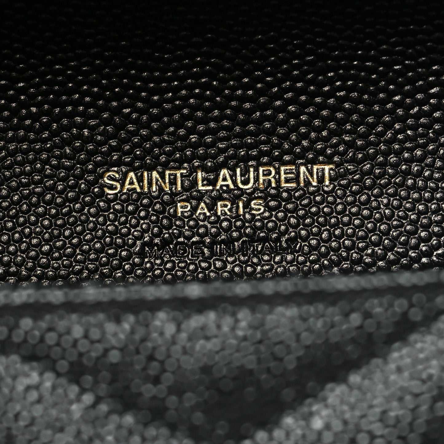Grain De Poudre Matelasse Chevron Monogram Envelope Clutch Black