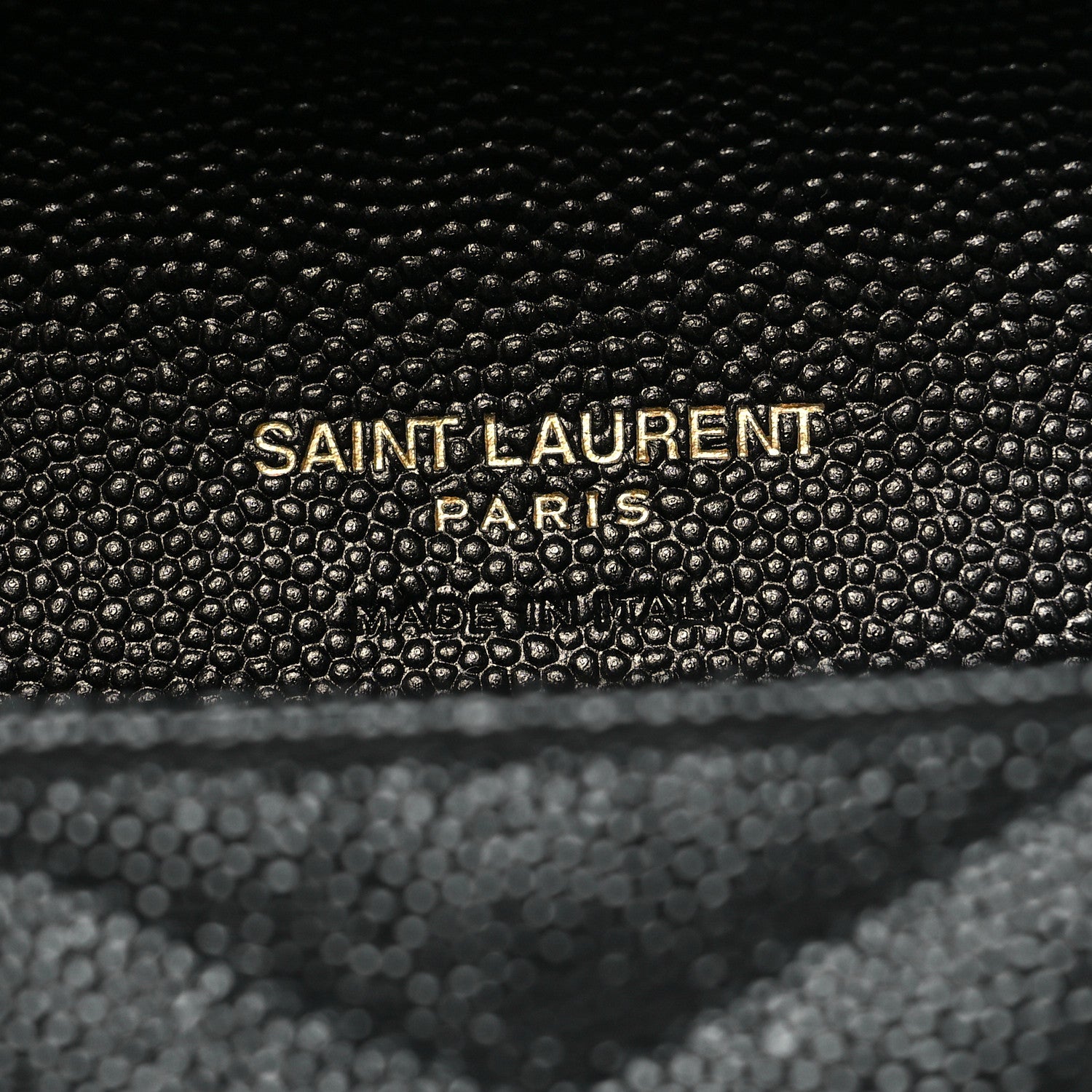 Saint Laurent Grain De Poudre Matelasse Chevron Monogram Envelope Clutch Black 5 of 10
