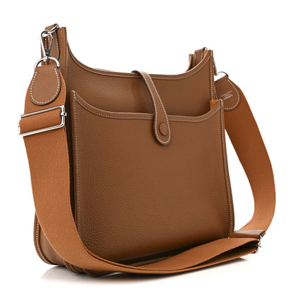 Hermes Taurillon Clemence EVELYNE III PM Gold 3 of 13