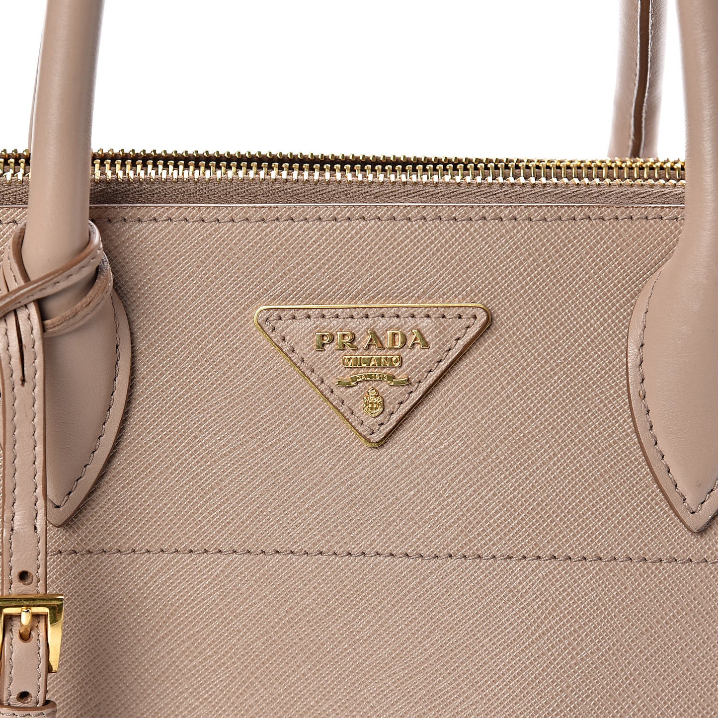 Saffiano City Calfskin Greche Medium Paradigme Bag Cammeo Begonia