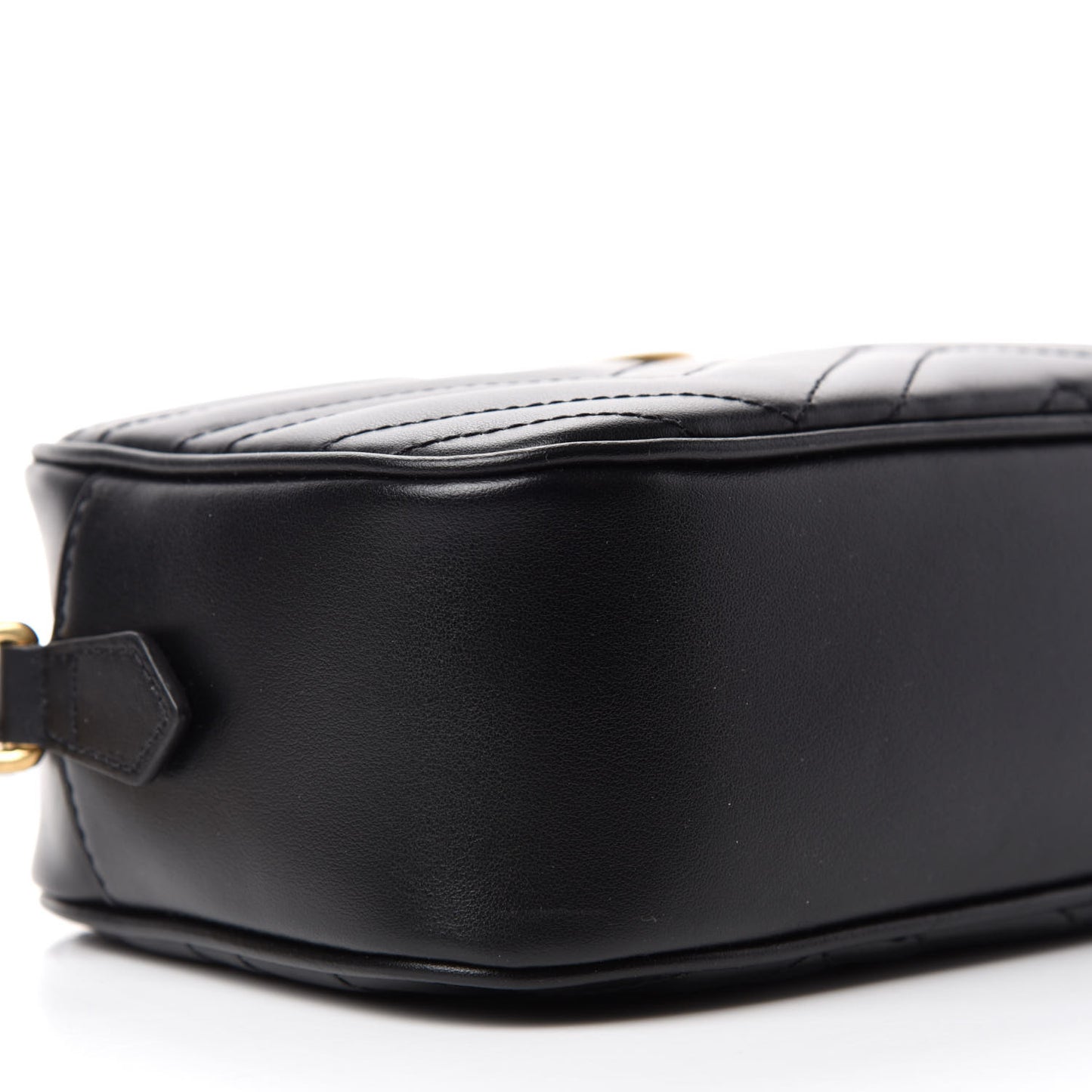 Calfskin Matelasse Small GG Marmont Chain Shoulder Bag Black