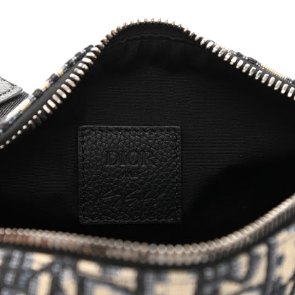 Christian Dior X KENNY SCHARF Oblique Canvas Embroidered Patches Roller Messenger Bag Charcoal 6 of 10