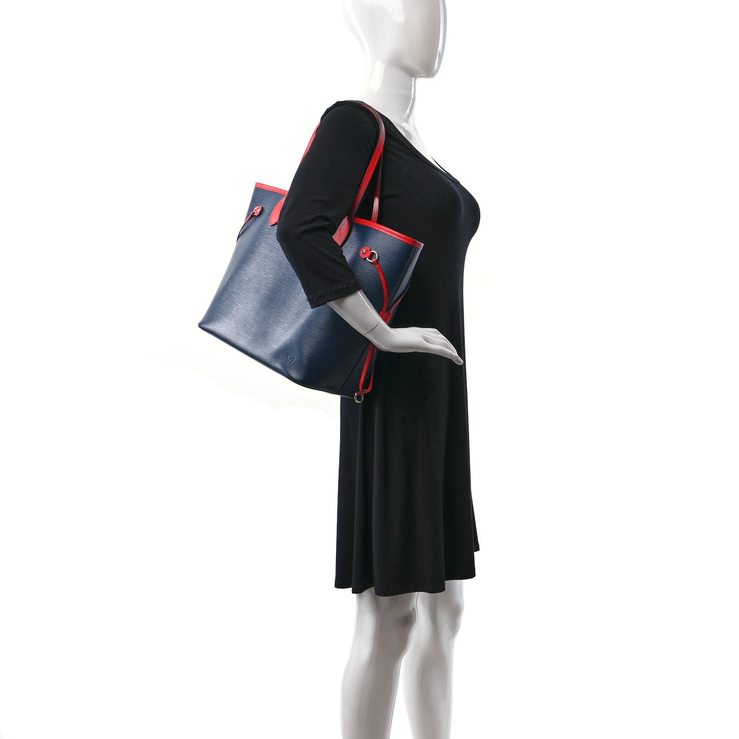 Louis Vuitton Epi Neverfull MM Indigo Coquelicot 2 of 13