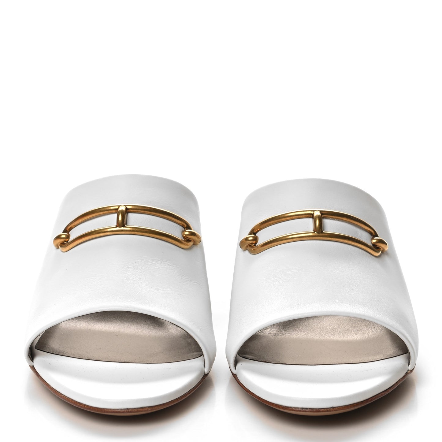 Calfskin Camilla Mules 39.5 White