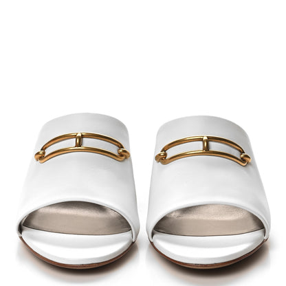 Hermes Calfskin Camilla Mules 39.5 White 2 of 9