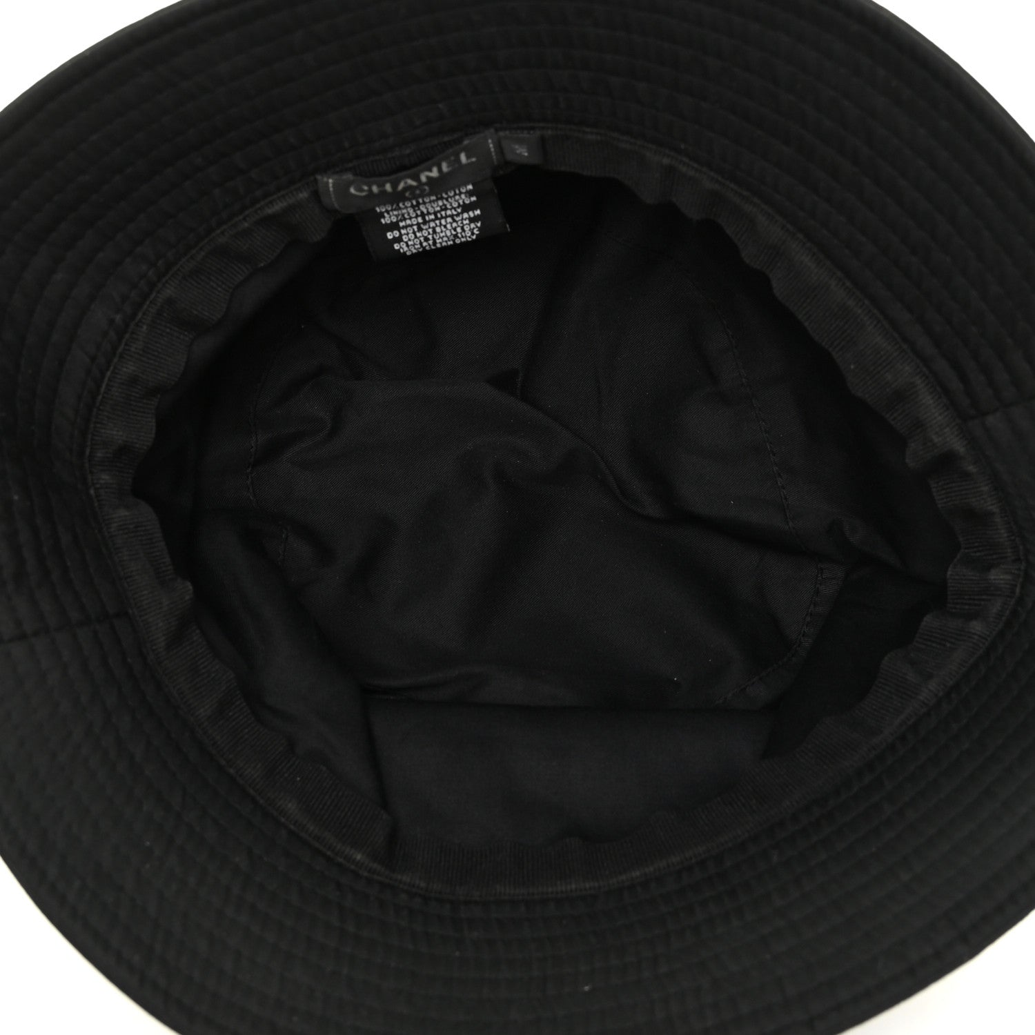 Chanel Cotton CC Bucket Hat M Black 4 of 5