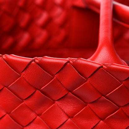 Bottega Veneta Nappa Intrecciato Tote Bag Red 12 of 12