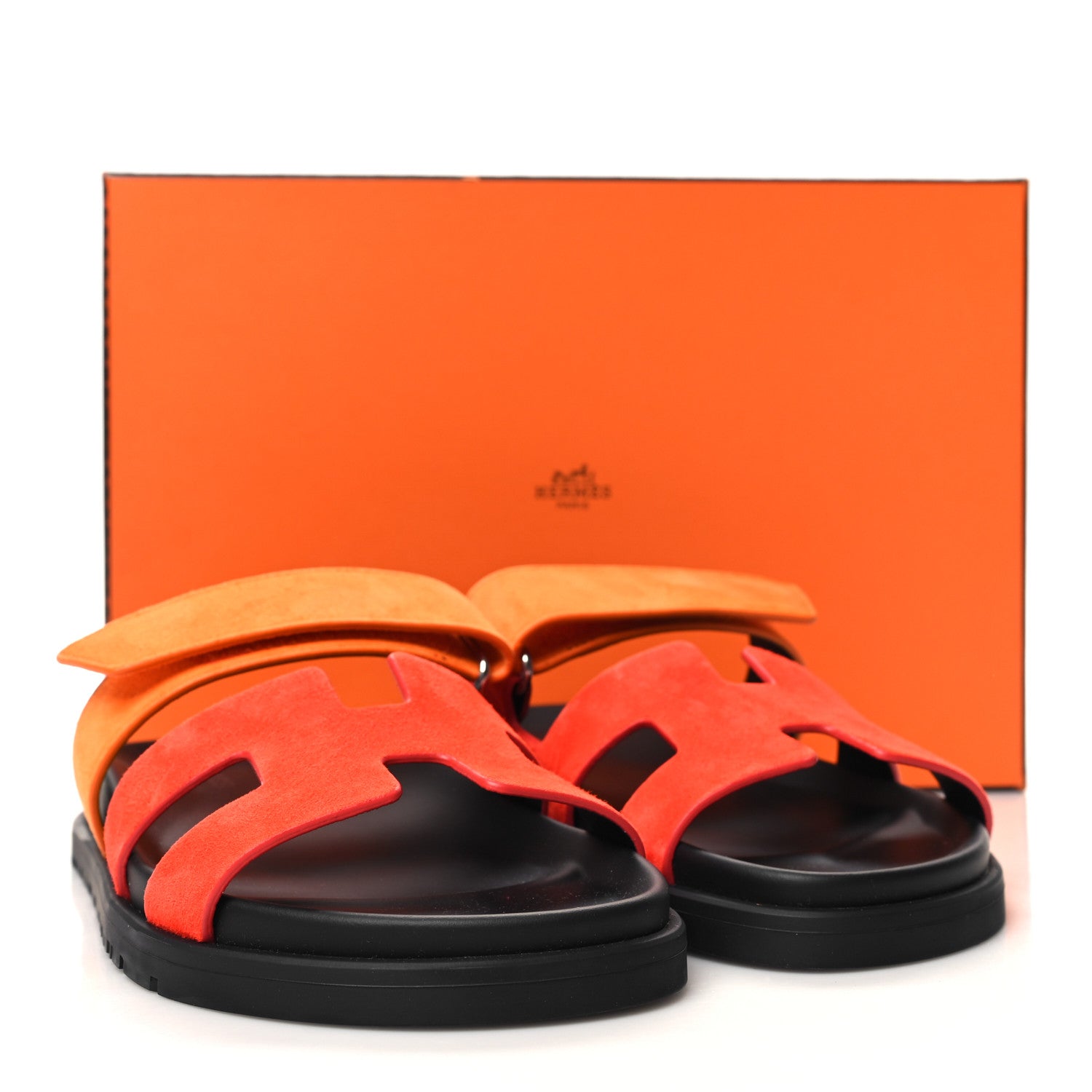 Hermes Suede Goatskin Womens Chypre Sandals 36 Rouge Ecarlate 9 of 9