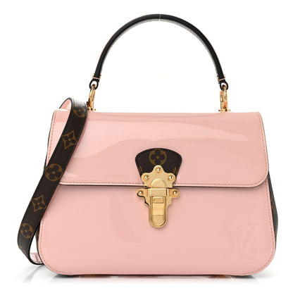 Louis Vuitton Patent Calfskin Monogram Cherrywood PM Rose Ballerine 1 of 9