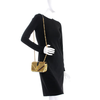 Saint Laurent Sequin Calfskin Classic Monogram Baby Crossbody Gold 2 of 8