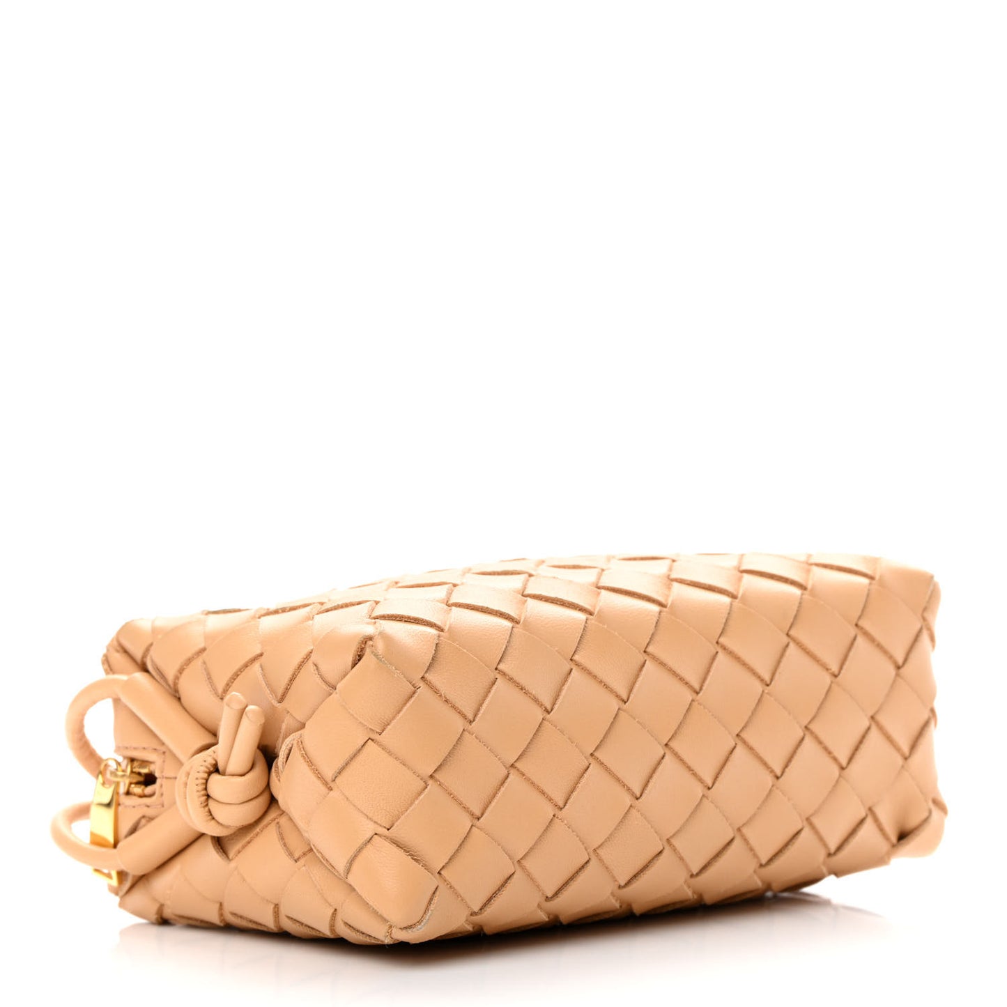 Nappa Intrecciato Mini Loop Camera Bag Almond