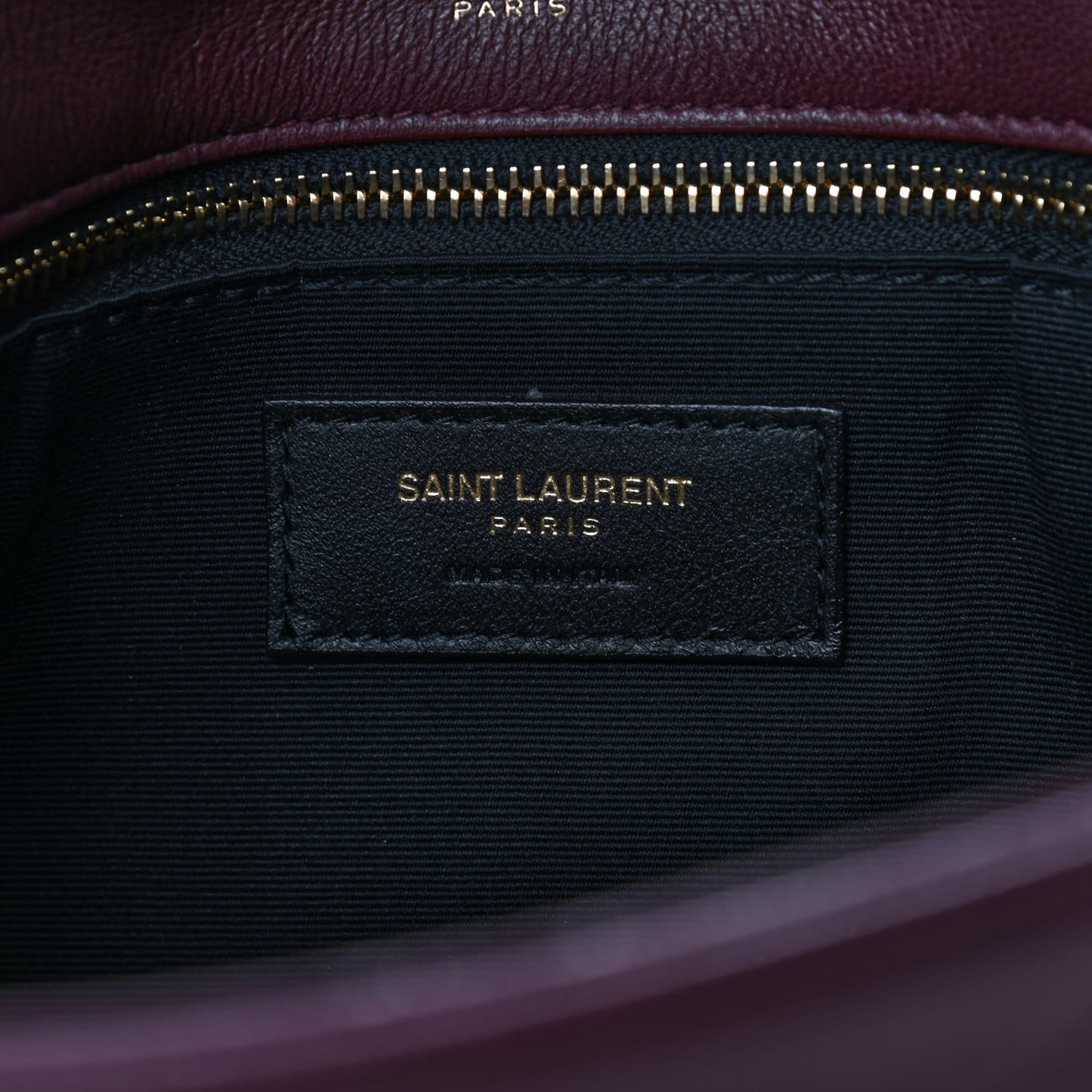 Lambskin Matelasse Monogram Medium Niki Chain Satchel Burgundy