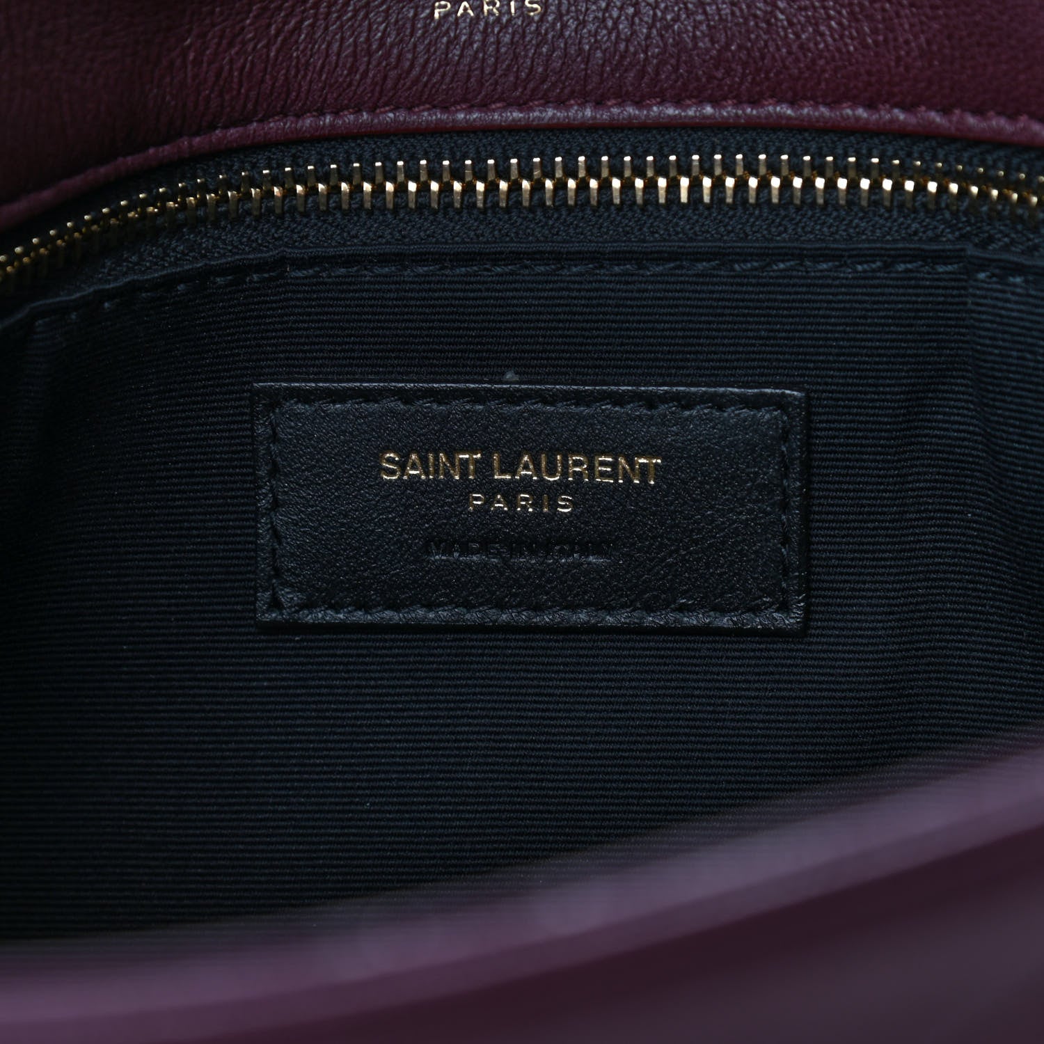 Saint Laurent Lambskin Matelasse Monogram Medium Niki Chain Satchel Burgundy 6 of 9