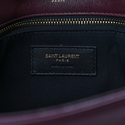 Saint Laurent Lambskin Matelasse Monogram Medium Niki Chain Satchel Burgundy 6 of 9