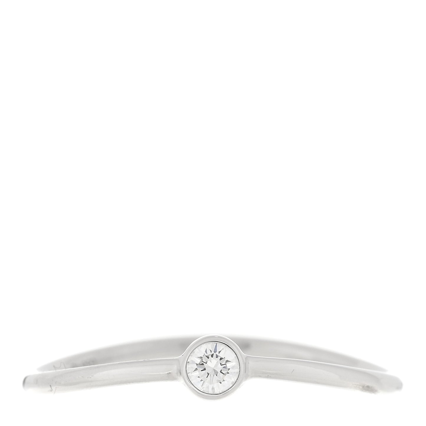 Platinum Diamond Elsa Peretti Single-Row Wave Ring 54 7