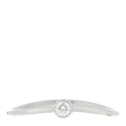 Tiffany Platinum Diamond Elsa Peretti Single-Row Wave Ring 54 7 1 of 5