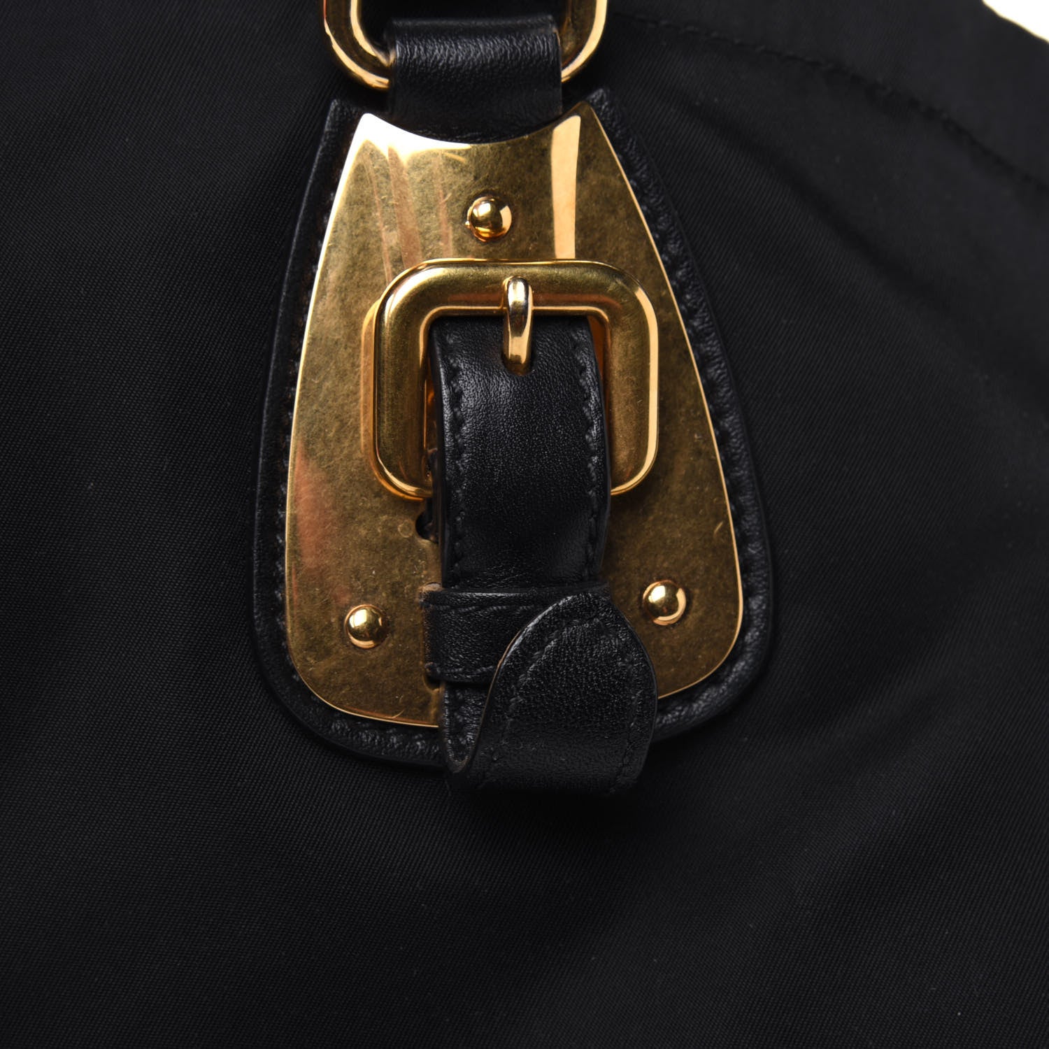 Prada Tessuto Nylon Soft Calf Tote Black 34 of 53