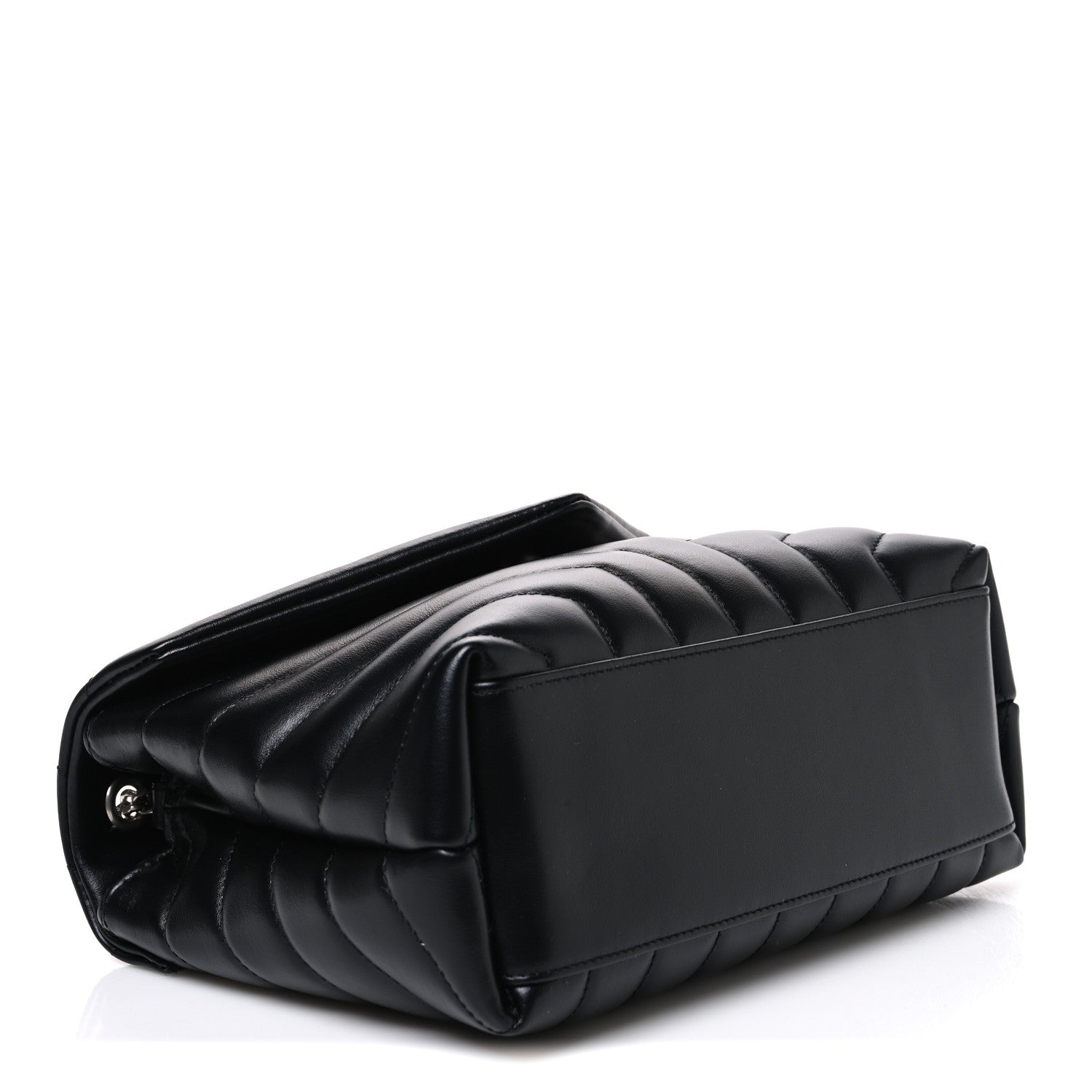 Saint Laurent Calfskin Y Quilted Monogram Small Loulou Chain Satchel Black 4 of 10