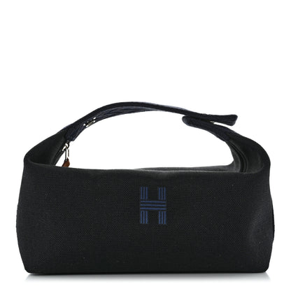 Hermes Canvas Small Bride-A-Brac Pouch Black Bleu Nuit 1 of 8