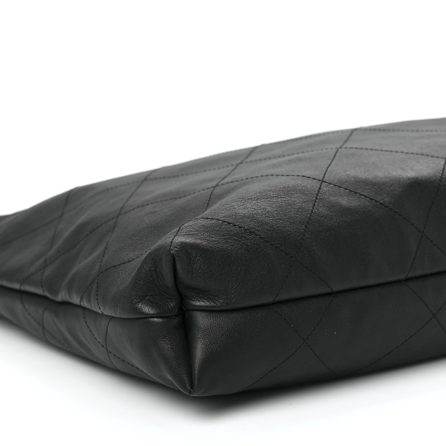 Chanel Calfskin Stitched Maxi Shopping Bag Black 7 of 8