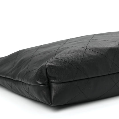 Chanel Calfskin Stitched Maxi Shopping Bag Black 7 of 8