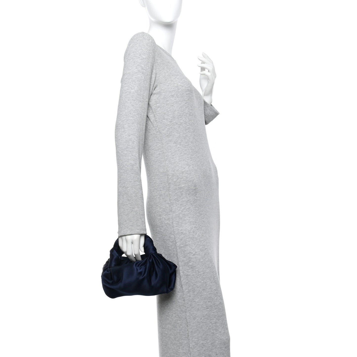 Satin Small Ascot Bag Navy