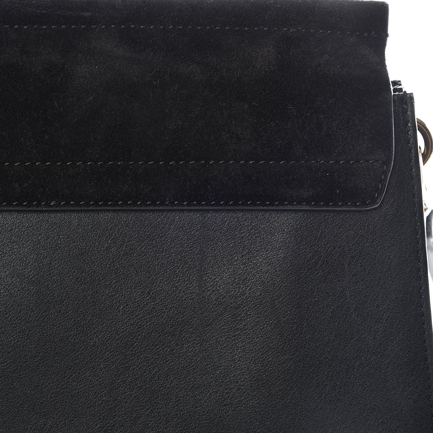 Chloe Suede Calfskin Medium Faye Shoulder Bag Black 9 of 13