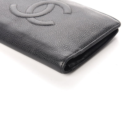 Chanel Caviar Timeless CC Yen Wallet Black 9 of 14