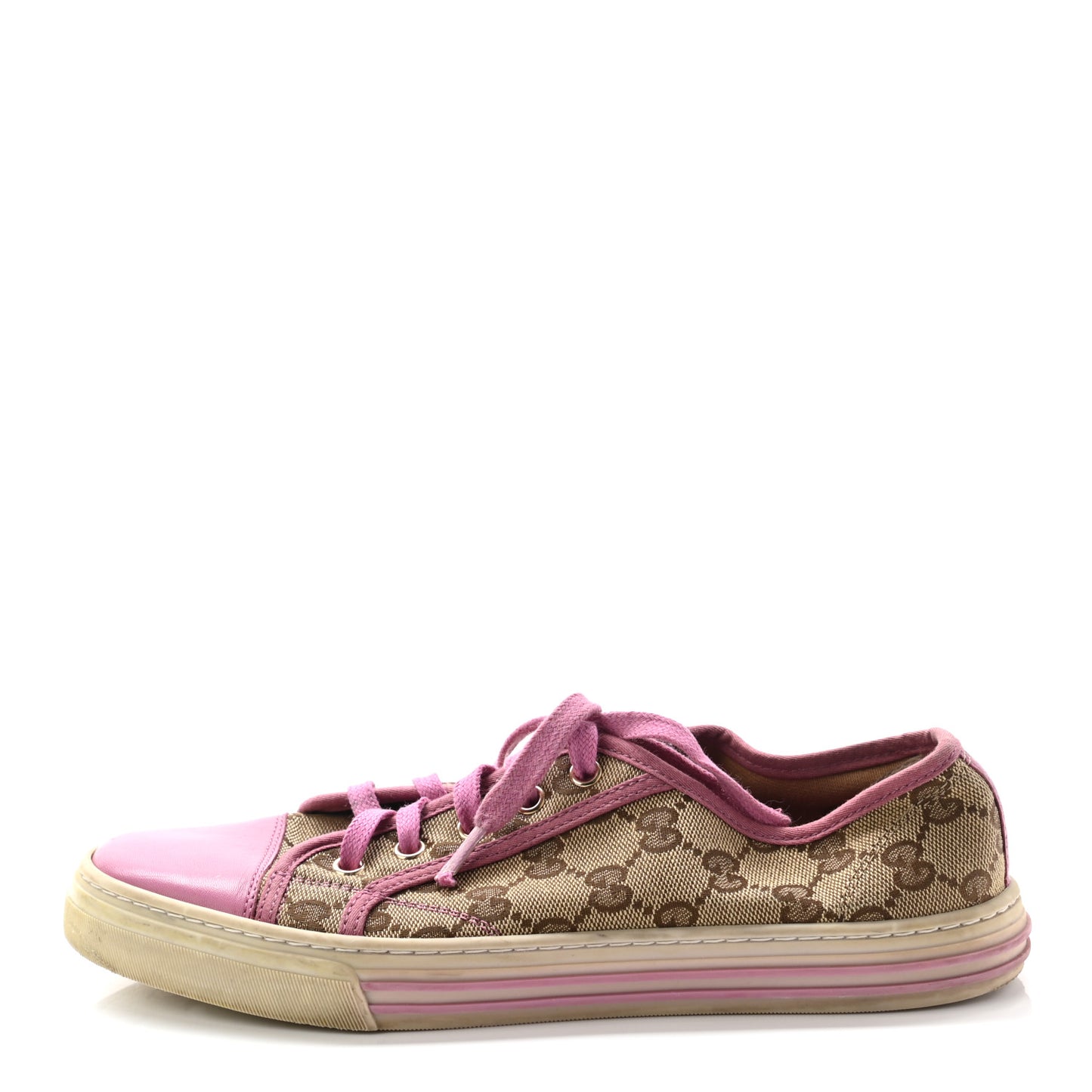 Monogram Womens Sneakers 37 Pink