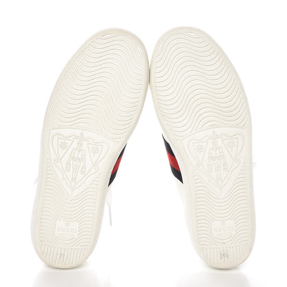 Gucci Calfskin Ayers Web Womens Ace Sneakers 35.5 White Blue 5 of 9