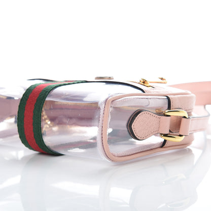 Gucci Vinyl Web Mini Ophidia Transparent Shoulder Bag Perfect Pink 9 of 10