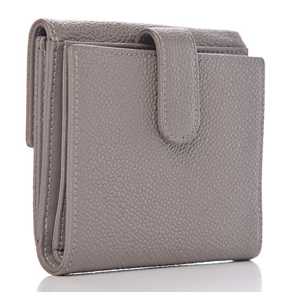 Chanel Caviar Timeless CC Compact French Wallet Light Grey 3 of 9