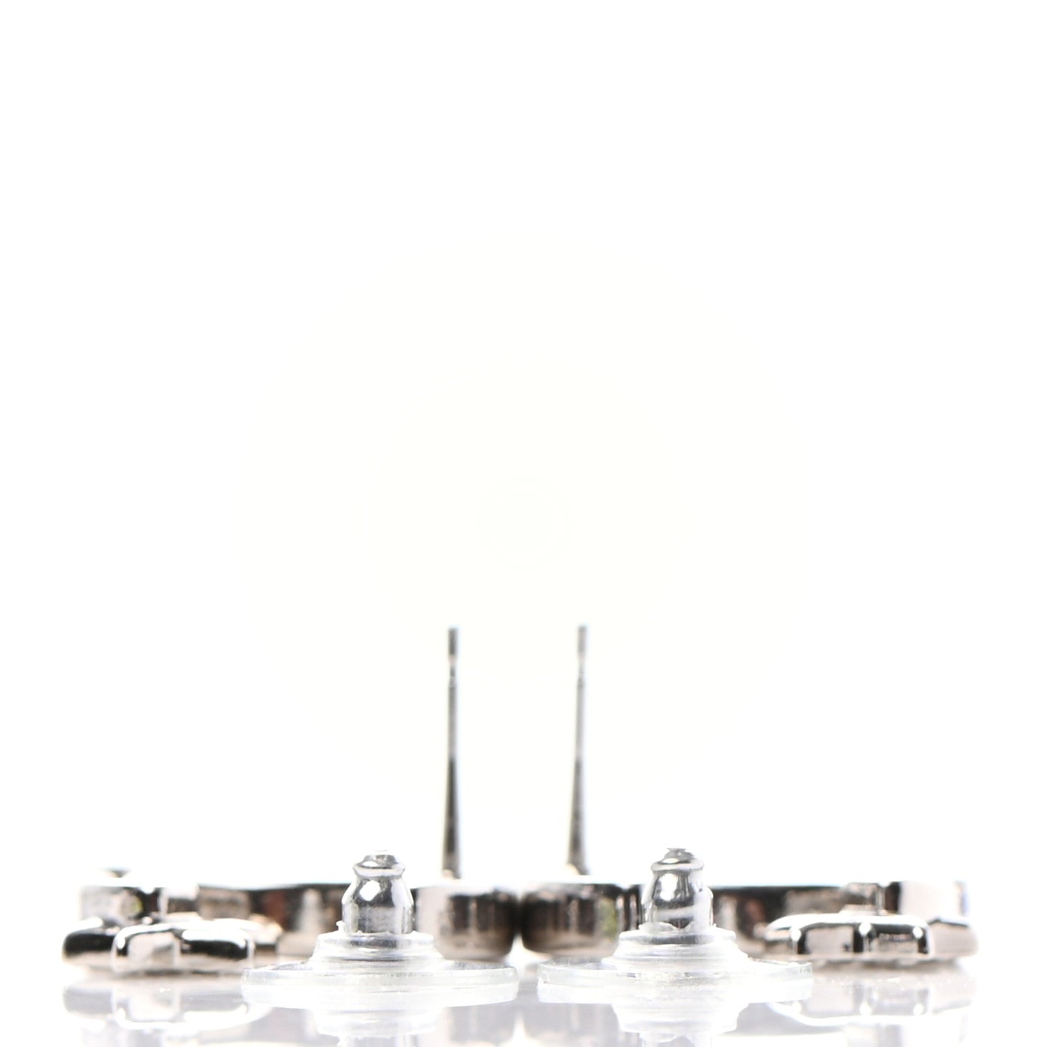 Chanel Crystal CC Starfall Earrings Silver 3 of 4